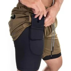 Herren The Relaxation Nook Fitness-Gadgets|Gesundheits-Gadgets-Pocket Workout Shorts – Sichere Fitness-Shorts mit Taschen