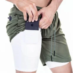 Herren The Relaxation Nook Fitness-Gadgets|Gesundheits-Gadgets-Pocket Workout Shorts – Sichere Fitness-Shorts mit Taschen