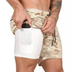 Herren The Relaxation Nook Fitness-Gadgets|Gesundheits-Gadgets-Pocket Workout Shorts – Sichere Fitness-Shorts mit Taschen