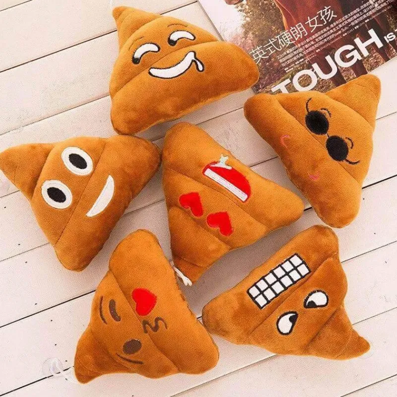 Cozy Cushions Bettzeug-Poop Emoji Kissen - Lustiges Plüschkissen