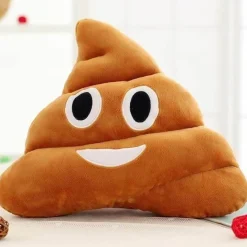 Cozy Cushions Bettzeug-Poop Emoji Kissen - Lustiges Plüschkissen
