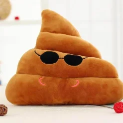 Cozy Cushions Bettzeug-Poop Emoji Kissen - Lustiges Plüschkissen