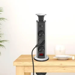 The Decor Haven Gadgets Für Zuhause-Pop-Up-Steckdosenleiste – Kabelmanagement-Organizer für Schreibtische