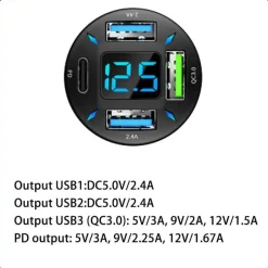 Wild u0026 Free Gear Autozubehör|Automobilindustrie-4-Port USB-Autoladegerät - Schnellladegerät-Adapter