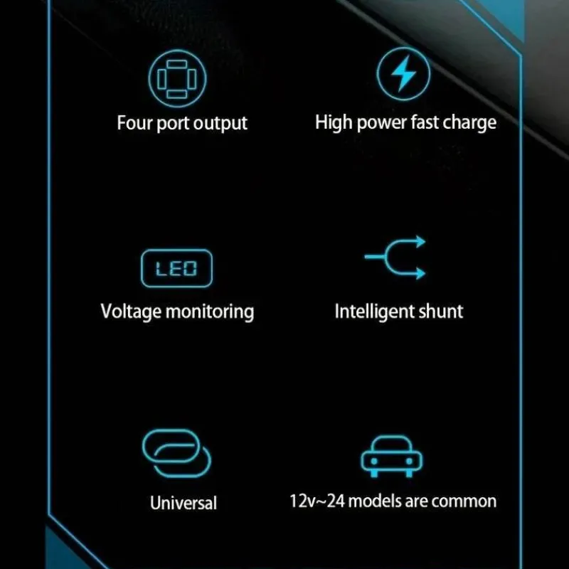 Wild u0026 Free Gear Autozubehör|Automobilindustrie-4-Port USB-Autoladegerät - Schnellladegerät-Adapter