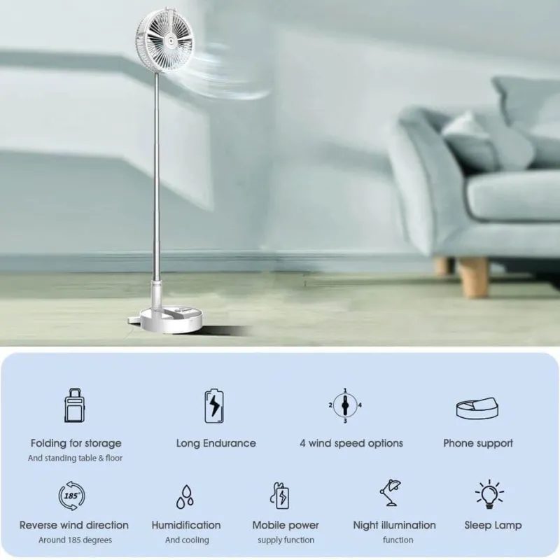 Comfort u0026 Style Beleuchtung-Portable Remote Control Air Conditioner Humidifier with LED Light - Compact Cooling Solution