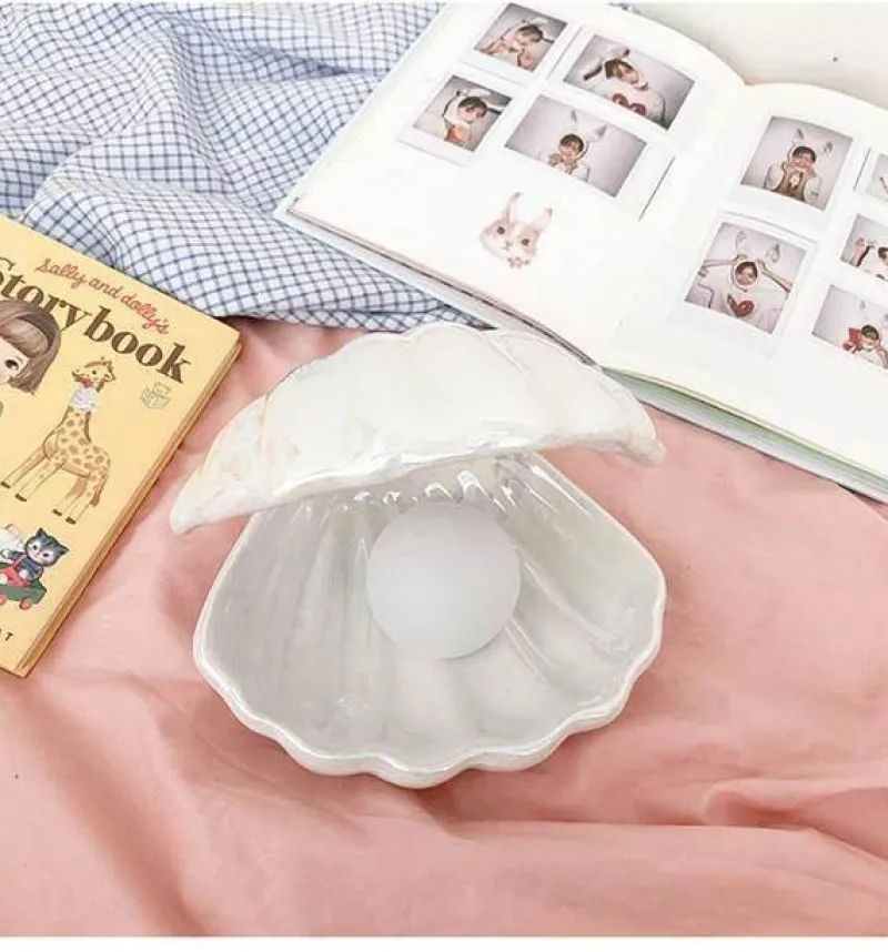 Comfort u0026 Style Beleuchtung-Portable Shell Night Light - Decorative Pearl Lamp