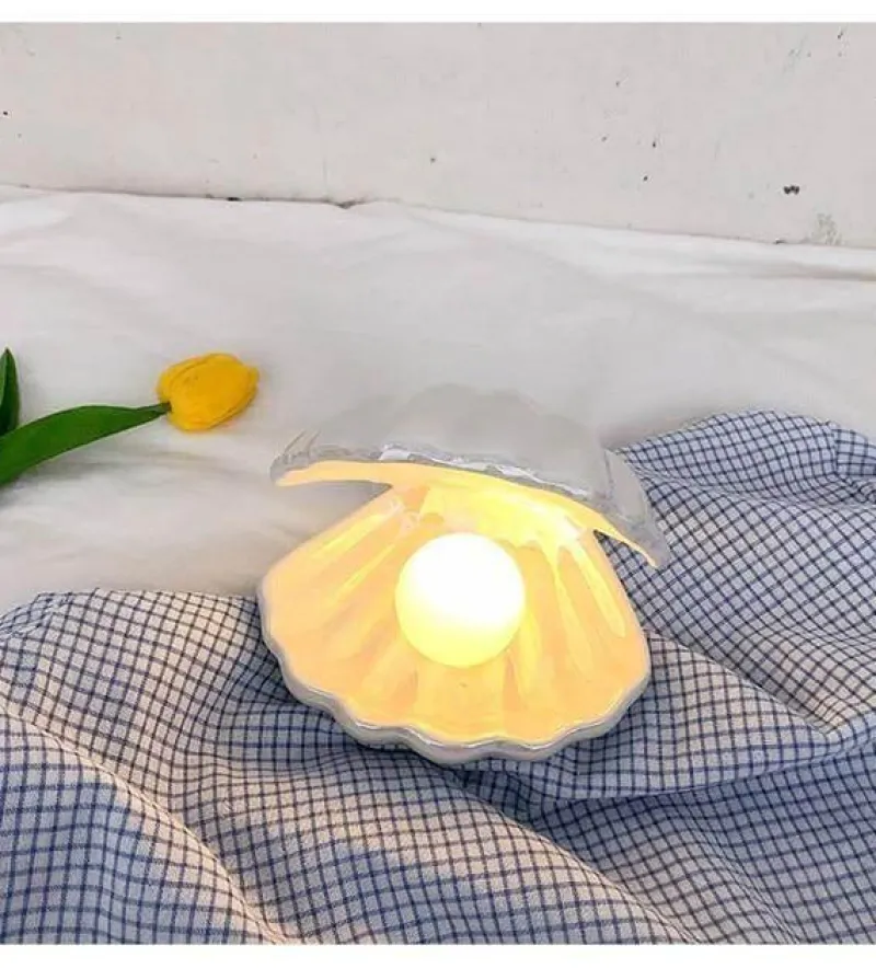 Comfort u0026 Style Beleuchtung-Portable Shell Night Light - Decorative Pearl Lamp