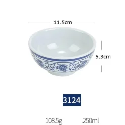 Elegance at the Table Küche & Esszimmer-Porzellan-Geschirrset - Blau-weißes Imitationsgeschirr