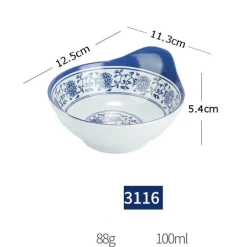 Elegance at the Table Küche & Esszimmer-Porzellan-Geschirrset - Blau-weißes Imitationsgeschirr