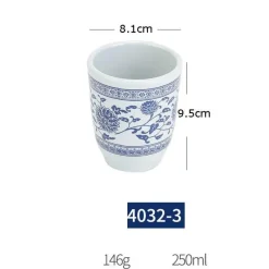 Elegance at the Table Küche & Esszimmer-Porzellan-Geschirrset - Blau-weißes Imitationsgeschirr