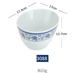 Elegance at the Table Küche & Esszimmer-Porzellan-Geschirrset - Blau-weißes Imitationsgeschirr