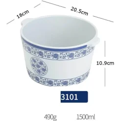 Elegance at the Table Küche & Esszimmer-Porzellan-Geschirrset - Blau-weißes Imitationsgeschirr