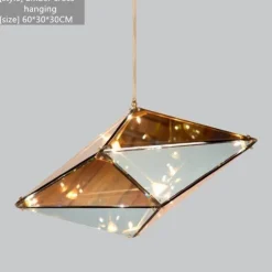 Comfort u0026 Style Beleuchtung-Post-Modern Geometric Chandelier - Stylish Hanging Lamp