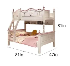 Kinder Cozy Living Kinderzimmermöbel|Möbel-Prinzessinnen-Schloss-Etagenbett – Märchenhafte Kindermöbel