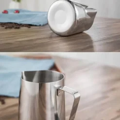 Tom Küche & Esszimmer-Professioneller Milchaufschäumkrug aus Edelstahl für Lattes und Cappuccinos