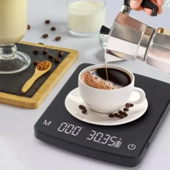 Tom Küche & Esszimmer-Präzise Kaffee-Timer-Waage mit LCD-Display für die perfekte Espressozubereitung