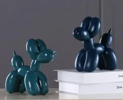 Tom Wohndeko-Puffaro Balloon Dog Sculpture – Colorful Resin Decorative Art