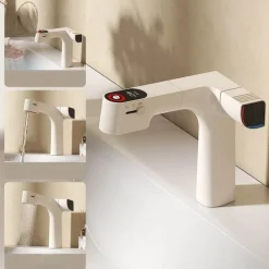 The Blissful Bath Badezimmer-Pull-Out Kitchen Faucet - Elegant Digital Design for Clean Water