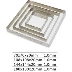 Tom Küche & Esszimmer-Quadratische und rechteckige Kuchenformen aus Edelstahl zum Selbstbacken und Dekorieren
