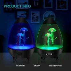Bright Accents Beleuchtung-Quallen-Stimmungslampe – stimmungsvolles Nachtlicht-Dekor
