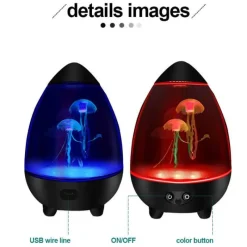 Bright Accents Beleuchtung-Quallen-Stimmungslampe – stimmungsvolles Nachtlicht-Dekor