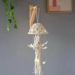 Timeless Touch Beleuchtung-Quallen-Traumfängerlampe - Handgemachte dekorative Leuchte