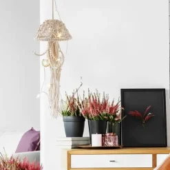 Timeless Touch Beleuchtung-Quallen-Traumfängerlampe - Handgemachte dekorative Leuchte