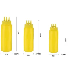 Tom Küche & Esszimmer-Quetschflaschen-Set - Gewürzspender für Saucen und Öle