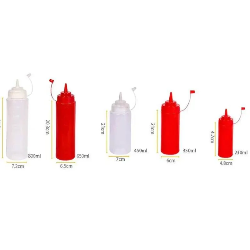 Tom Küche & Esszimmer-Quetschflaschen-Set - Soßen- und Dressingspender