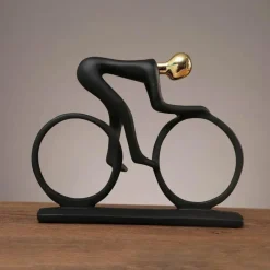 Tom Küche & Esszimmer-Radfahrer-Skulptur – Abstrakte Kunst, Heimdekoration für Sportler