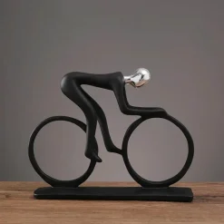 Tom Küche & Esszimmer-Radfahrer-Skulptur – Abstrakte Kunst, Heimdekoration für Sportler