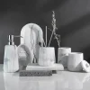 Aqua Essence Badezimmer-Raine Sandstone Bathroom Accessories - Elegant Stone Bathroom Set