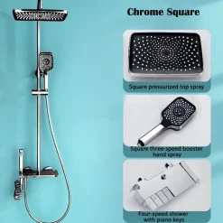The Blissful Bath Badezimmer-Rainfall Shower Set - Stylish Bathroom Fixture