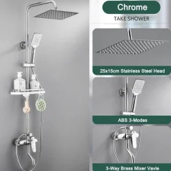 The Blissful Bath Badezimmer-Rainfall Shower Set - Stylish Bathroom Fixture