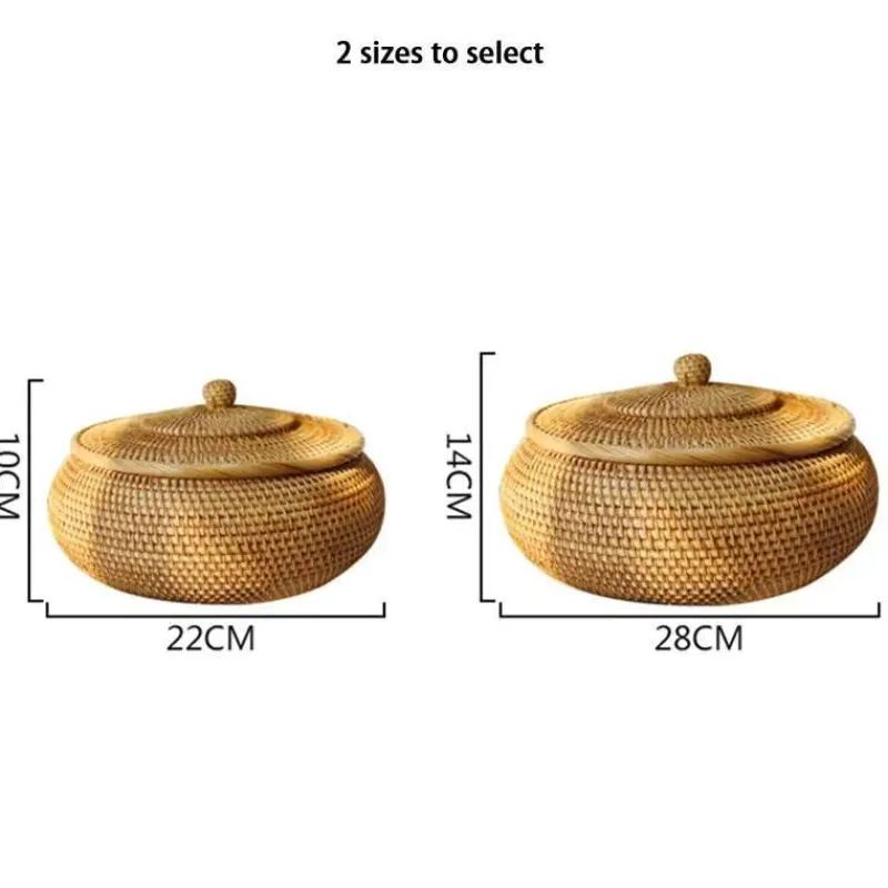 Feast u0026 Flair Küche & Esszimmer-Rattan Aufbewahrungsbox - Handgewebter Küchenorganizer Home Decor