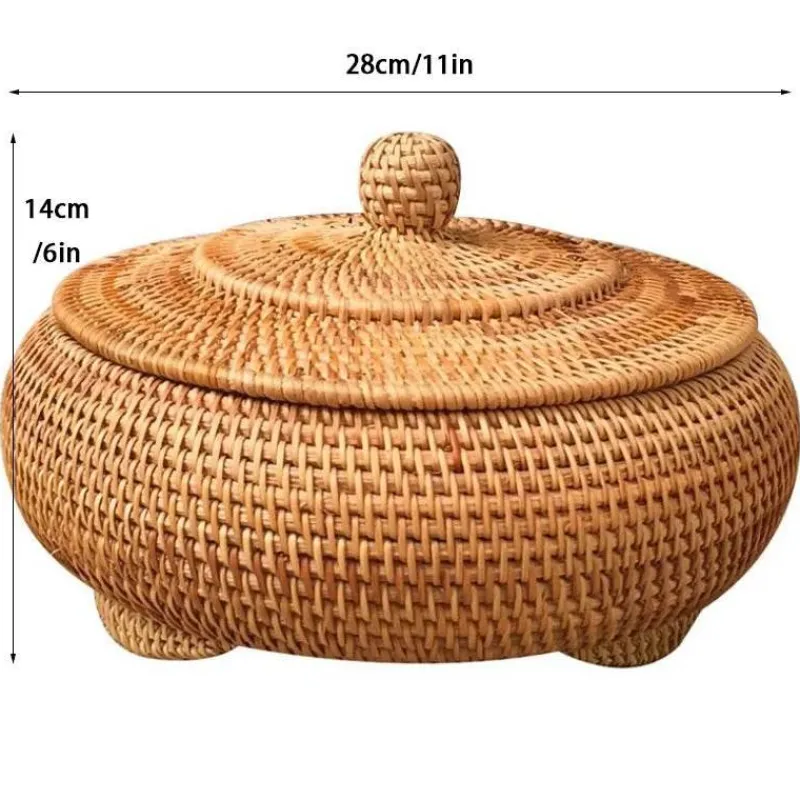 Feast u0026 Flair Küche & Esszimmer-Rattan Aufbewahrungsbox - Handgewebter Küchenorganizer Home Decor