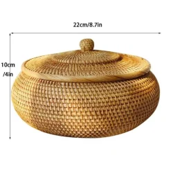 Feast u0026 Flair Küche & Esszimmer-Rattan Aufbewahrungsbox - Handgewebter Küchenorganizer Home Decor