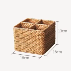 Feast u0026 Flair Küche & Esszimmer-Rattan Aufbewahrungsbox - Organizer mit Griff fürs Home Office