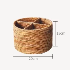 Feast u0026 Flair Küche & Esszimmer-Rattan Aufbewahrungsbox - Organizer mit Griff fürs Home Office