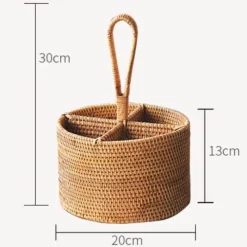 Feast u0026 Flair Küche & Esszimmer-Rattan Aufbewahrungsbox - Organizer mit Griff fürs Home Office