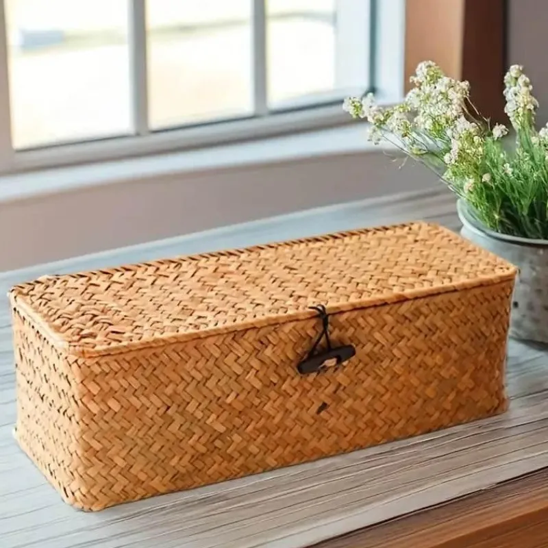 Aqua Essence Badezimmer-Rattan Storage Basket - Ayla Organizer for Home Decor