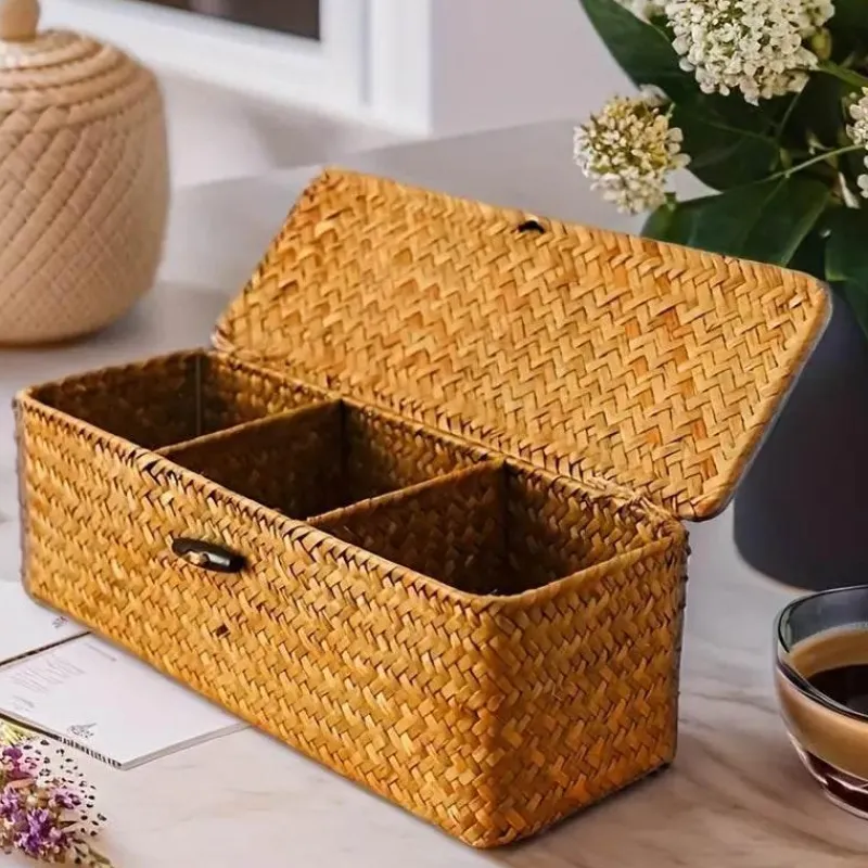 Aqua Essence Badezimmer-Rattan Storage Basket - Ayla Organizer for Home Decor