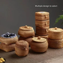 Feast u0026 Flair Küche & Esszimmer-Rattan-Aufbewahrungsbox – Küchen-Organizer, Snackbehälter