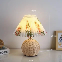 The Light Loft Beleuchtung-Rattan-Tischlampe – Stilvolles Beleuchtungsdekor für Zuhause
