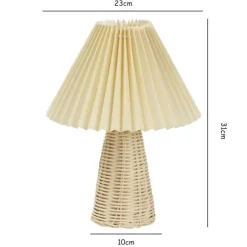 The Light Loft Beleuchtung-Rattan-Tischlampe – Stilvolles Beleuchtungsdekor für Zuhause