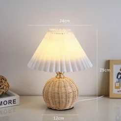 The Light Loft Beleuchtung-Rattan-Tischlampe – Stilvolles Beleuchtungsdekor für Zuhause