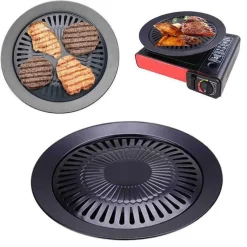 Adventure Basecamp Camping Im Freien|Outdoor-Artikel-Rauchfreier, antihaftbeschichteter Gasgrill – unverzichtbares Kochgerät für den Außenbereich