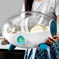 The Decor Haven Küche & Esszimmer-Raumschiff-Geschirrtrockner-Organizer – Kreative Aufbewahrungslösung für die Küche