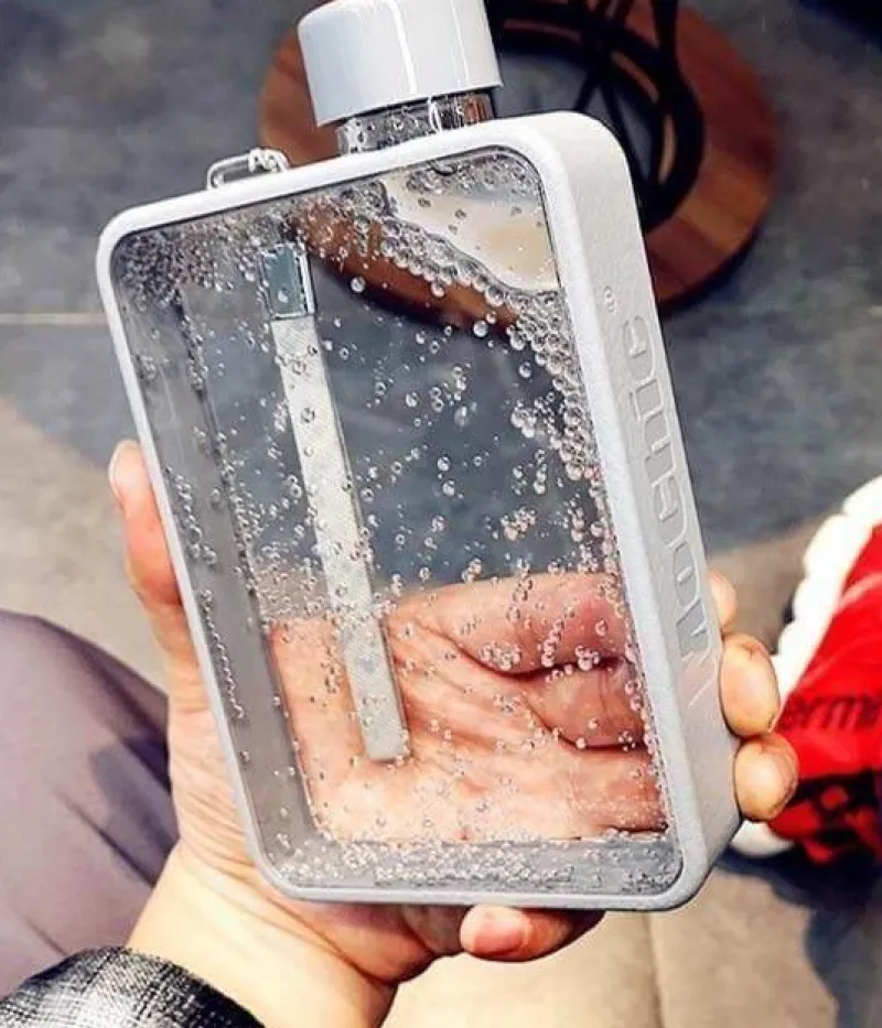 Adventure Basecamp Camping Im Freien|Outdoor-Artikel-Rechteckige, flache, transparente, auslaufsichere Thermoskanne